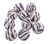 ANDRESLAD 10pcs Leopard Print Cat Balls for Indoor Cats 4cm Fabric Spherical Chase to Stimulate Kitten Hunting Instincts and Interactive Play