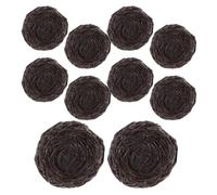 ANDRESLAD 10Pcs Mini Resin Bird Nests with Decorative Eggs, Artificial Spring Bird'S Nest Ornaments for Easter and Home Décor, Cute Craft Supplies for Garden and Everyday Display