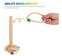 ANDRESLAD 10PCS Natural Twine Ring Toss Game for Outdoor Education Bright Colored Throwing Rings Enhance Hand-eye Coordination and Precision for Kindergarten School Activities Random Color
