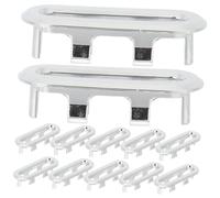 ANDRESLAD 10pcs Oval Sink Overflow Covers Replacement Rings for Bathroom Kitchen Basins Abs Plastic Overflow Caps Easy Install Compact Design for Home and Commercial Use