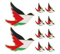 ANDRESLAD 10PCS Palestine Flag Enamel Pins Metal Brooch Tarnish- National Country Badge for Jackets Backpacks Hats Travel Accessories