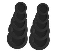 ANDRESLAD 10pcs Round Rubber Piggy Bank Plugs Stopper Covers Reusable Money Box Stoppers for Saving Box Secure Coin Storage Easy Push-in Design Black Assorted