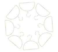ANDRESLAD 10PCS Semi-circular Metal Clothes Hangers Half Moon Garment Rack for Scarves Ties Belts Multipurpose Space-saving Organizer Nordic Style Metal Closet Storage