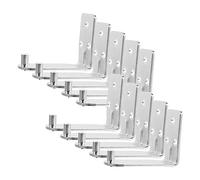 ANDRESLAD 10pcs Shaped Metal Wall Bracket for Fire Extinguisher Sturdy Mounting Hook Holder Easy Installation Space-saving Design for Home Office and Commercial Use