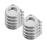 ANDRESLAD 10pcs Stainless Steel Recessed Cabinet Ring Pull Handles 3.5x3.5cm Hidden Cupboard Drawer Handles for Wardrobe Dresser Furniture Installation Random Style