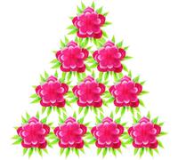 ANDRESLAD 10pcs Sushi Tray Flower Ornaments Lightweight Fake Lotus Blossom Decorations for Restaurant Home Party Dining Table Elegance and Natural Touch