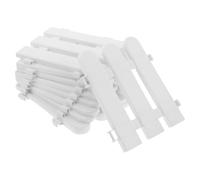 ANDRESLAD 10Pcs White Plastic Garden Fence Picket Fence Panels 17Cm X 20Cm Reinforced Decorative Path for Outdoor Lawn and Flowerbed Borders