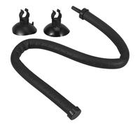 ANDRESLAD 12 Inch Aquarium Bubble Diffuser Flexible Rubber Tube, Single-Head 30Cm Air Bubble Tube for Fish Tank Accessories, Includes 2 Clips and 2 Suction Cups for Aquarium Oxygenation