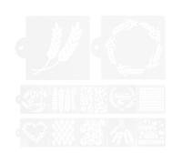 ANDRESLAD 12Pcs Bread and Cookie Baking Stencils Set with Heart and Designs, Pastry Decorating Templates for Artisan Sourdough and Royal Icing, Baking Tool Gift for Bakers