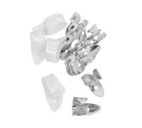 ANDRESLAD 12pcs Guitar Thumb Pick Fingerstyle Celluloid Silver Tone Folk Guitar Banjo Ukulele Essential Accessories