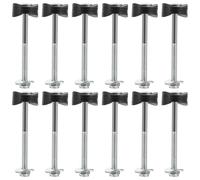 ANDRESLAD 12pcs Trampoline Anchor Kit with Long Iron Screws Provides Stability and Simple Installation for 's Outdoor Trampolines Anti-falling Fixator Essential Parts