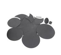 ANDRESLAD 14pcs Drum Mute Pads Premium Ebr Material Drum Silencers Noise Reduction Black Mats for Adjustable Silent Practice and Overtone Control