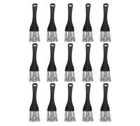 ANDRESLAD 15Pcs Long Handle Bird Cage Cleaning Brush and Scraper Set, Double Head Parrot Perch Cleaner with Cage Grate Scraper Accessory for Pet Bird Droppings Removal