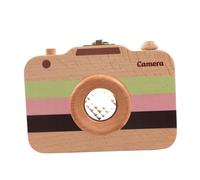 ANDRESLAD 1pc Wooden Tooth Box Cute Camera-Shaped Tooth Holder for Storage Portable Keepsake Case Three Colors for Home Use