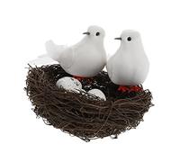 ANDRESLAD 1set Faux Bird Nest Decoration Eggs for Garden and Home Natural Material Realistic Appearance for Nature and Christmas Festivities