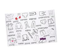 ANDRESLAD 1sheet Wardrobe Clothing Label Decal Clothes Organization Sticker for Dresser and Closet Decoration PVC Material Easy to Read Clothing Classification Labels