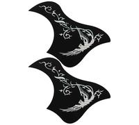 ANDRESLAD 2 Pcs Acoustic Guitar Pickguard Stickers Bird Design Anti-scratch Protective Decal for Guitars Self-adhesive Guard Plates