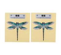 ANDRESLAD 2 Pcs Dragonfly Guitar Headstock and Fretboard Inlay Stickers, Self-adhesive Decorative Decals for Acoustic, Electric Guitar and Ukulele Neck Decoration