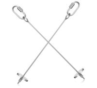 ANDRESLAD 2 Pcs Stainless Steel Bird Skewers Large Food Fruit Holders for Parrot Budgie Parakeet Foraging Vegetable Treat Sticks Hang Cage Accessories for Healthy Feeding