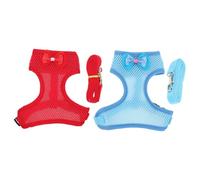 ANDRESLAD 2 Sets Pet Chicken Harness Vest with Anti-lost Traction Ropes for Outdoor Walking Even Pressure Distribution Prevents Choking Easy Control for Hens and Roosters Includes Red and