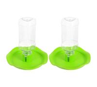 ANDRESLAD 2 Sets Reptile Water Basins Lotus Leaf Shape with Bottles for Turtles Lizards Bearded Dragons Premium Plastic Safe Animal Water Feeders