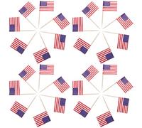 ANDRESLAD 200Pcs 65Mm Delicate Toothpick Flags Multi-Function Country Flag Cupcake Toppers Party Cake Decor Supplies