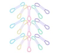 ANDRESLAD 200pcs Adjustable Elastic Chick Leg Bands with Pastel Colors, Poultry Leg Rings for Newborn Chicks, Quail, and Ducks, Universal Chicken Foot Markers for Bird Health Random Color
