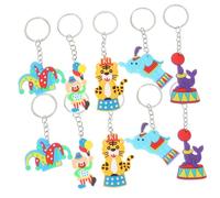 ANDRESLAD 20pcs Carnival Circus Theme Cartoon Keychains Small Lightweight Backpack Pendants Bag Decorations for Adults Party Favors
