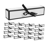 ANDRESLAD 20Pcs Foldable Paper Chocolate Treat Boxes with Black Edge, Small Candy Packaging Boxes for Party Favors, Birthday Celebrations, and Family Events