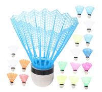ANDRESLAD 20pcs Plastic Badminton Shuttlecocks Mixed Colors Lightweight Sports Balls for Outdoor Indoor Practice Training Fun Family Use Random Color