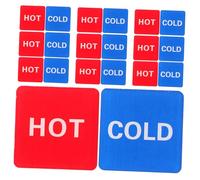 ANDRESLAD 20PCS Self-Adhesive Hot and Cold Water Indicator Stickers Acrylic Bathroom Labels for Faucets Showers and Drinking Dispensers Red Blue Signs for Home Hotel Office Use