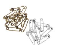 ANDRESLAD 20pcs Skull Brooch Safety Pins Metal Punk Pin Set with Antique Silver and Bronze Finish for Quilting DIY Craft Accessories for Halloween and Fashion