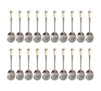 ANDRESLAD 20PCS Stainless Steel Pet Treat Spoons with Cute Paw Pattern for Precise Wet Food Scooping Lightweight Cat Food Cutlery for Dog and Cat Feeding the Go