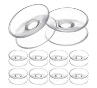 ANDRESLAD 24pcs 30mm Double Sided Adhesive Suction Cups PVC Removable Small Suction Holders for Kitchen Bathroom Window Glass Car Windshield Sunshade Organization