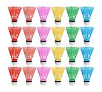 ANDRESLAD 24pcs Badminton Shuttlecocks, Colorful Lightweight Plastic Shuttlecock Balls for ’s Training and Outdoor Indoor Sports Set Random Color Random Color
