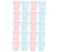 ANDRESLAD 24pcs Gender Reveal Popcorn Boxes Bulk Party Decorations Paper Snack Holders with Themed Print for Shower Candy Packaging