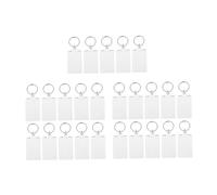 ANDRESLAD 25pcs Acrylic Photo Frame Keychain Creative Pendant Keyring for Photos Fashionable Rectangle Design for Gifting and Crafting