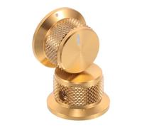 ANDRESLAD 2PCS 24x14.5mm Aluminum Potentiometer Volume Knobs Metal Rotary Control Knobs for Guitar Speaker DIY Replacement Smooth Precise Positioning Gold