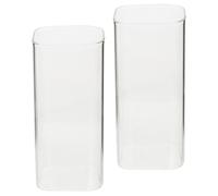 ANDRESLAD 2Pcs 400Ml Square High Borosilicate Glass Cups Set, Heat-Resistant Milk, Juice and Coffee Beverage Glassware for Home and Bar Use
