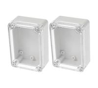 ANDRESLAD 2pcs Abs Project Enclosure Box with Transparent Cover Outdoor Electrical Junction Box for Cable Management Shockproof Case for Electronics