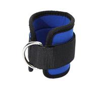 ANDRESLAD 2pcs Adjustable Ankle Straps for Cable Machines with Double D-rings Cotton Padded Leg Bands for Glute Tone and Leg Workouts Blue Calf Resistance Training Bands for Home Gym