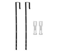 ANDRESLAD 2pcs Adjustable Over-The-Door Mirror Hangers Heavy Duty Metal Hooks Space-Saving Door Brackets for Small Rooms Flexible Hook Positions Quick Installation Storage Organizer