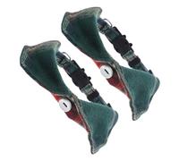 ANDRESLAD 2Pcs Adjustable Plaid Cat Collar with Bell and Bow Tie Safety Breakaway Kitten Neckwear for Small Cats Cute Christmas Green Collar Set