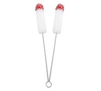 ANDRESLAD 2pcs Bottle Cleaning Brush with Long Handle Nylon and Cotton Bristles 33cm Scrub Brush Set for Glass Bottles Scratch-resistant Kitchen Cleaning Tool