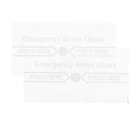 ANDRESLAD 2pcs Break Glass Safety Switch Cover for Fire Alarm Panel High-Temperature Resistant Manual Call Point Glass Replacement Clear Maintenance