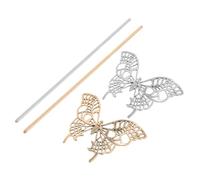 ANDRESLAD 2pcs Butterfly Hairpin Chinese Style Hair Fork Decorative Pins for Buns and Updos Chignon Hair Accessories for Women