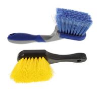ANDRESLAD 2PCS Car Cleaning Brush Kit with Long Handle Bristle Wheel Brush and Tire Cleaner for Gentle Auto Detailing and Easy Car Wash Maintenance