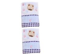 ANDRESLAD 2pcs Cartoon Boy Girl Small Face Towel Cotton Jacquard Pattern Blue Hand Towel for Boys and Girls