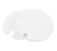 ANDRESLAD 2Pcs Ceramic Cup Covers with Hole Round Porcelain Mug Lids for Hot Drinks Smooth Edges and Design Practical Tea Cup Dust Covers Easy to Clean and Store