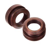 ANDRESLAD 2pcs Copper Acoustic Guitar Strap End Pin Caps 3/8-32 Thread Guitar Strap Button Lock Pins Tailpiece Nail Adapter for Instrument Maintenance